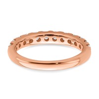 True Origin 14K Rose Gold 0.88 Carat Lab Grown Diamond VS+ F+ Complete Wedding Band view 5