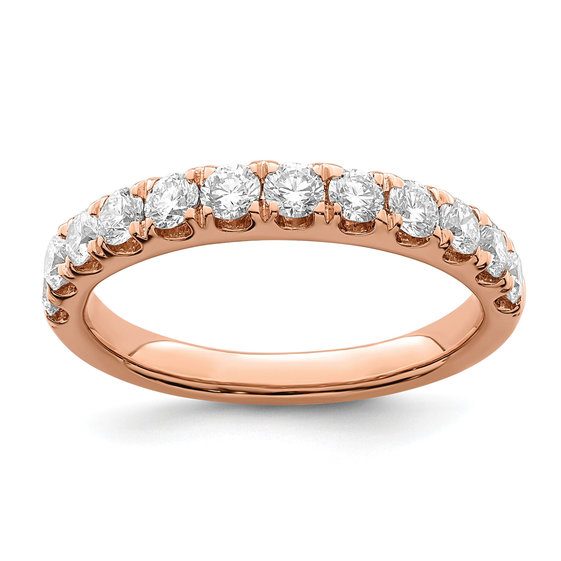 True Origin 14K Rose Gold 7/8 carat Lab Grown Diamond VS  D E F  Wedding Band (RM2927B-084-RLD)