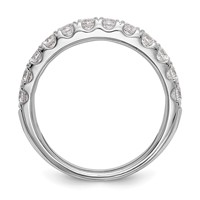 14K White Gold 0.88 Carat Lab Grown Diamond VS SI+ G+ Complete Wedding Band view 2