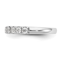 14K White Gold 0.88 Carat Lab Grown Diamond VS SI+ G+ Complete Wedding Band view 3