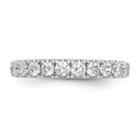 14K White Gold 0.88 Carat Lab Grown Diamond VS SI+ G+ Complete Wedding Band view 4