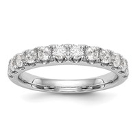 14K White Gold 0.88 Carat Lab Grown Diamond VS SI+ G+ Complete Wedding Band view 1