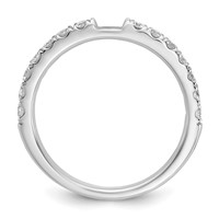 True Origin 14K White Gold 0.50 Carat Lab Grown Diamond VS+ F+ Semi-Mount Peg Set Engagement Ring view 2