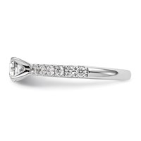 True Origin 14K White Gold 0.50 Carat Lab Grown Diamond VS+ F+ Semi-Mount Peg Set Engagement Ring view 3