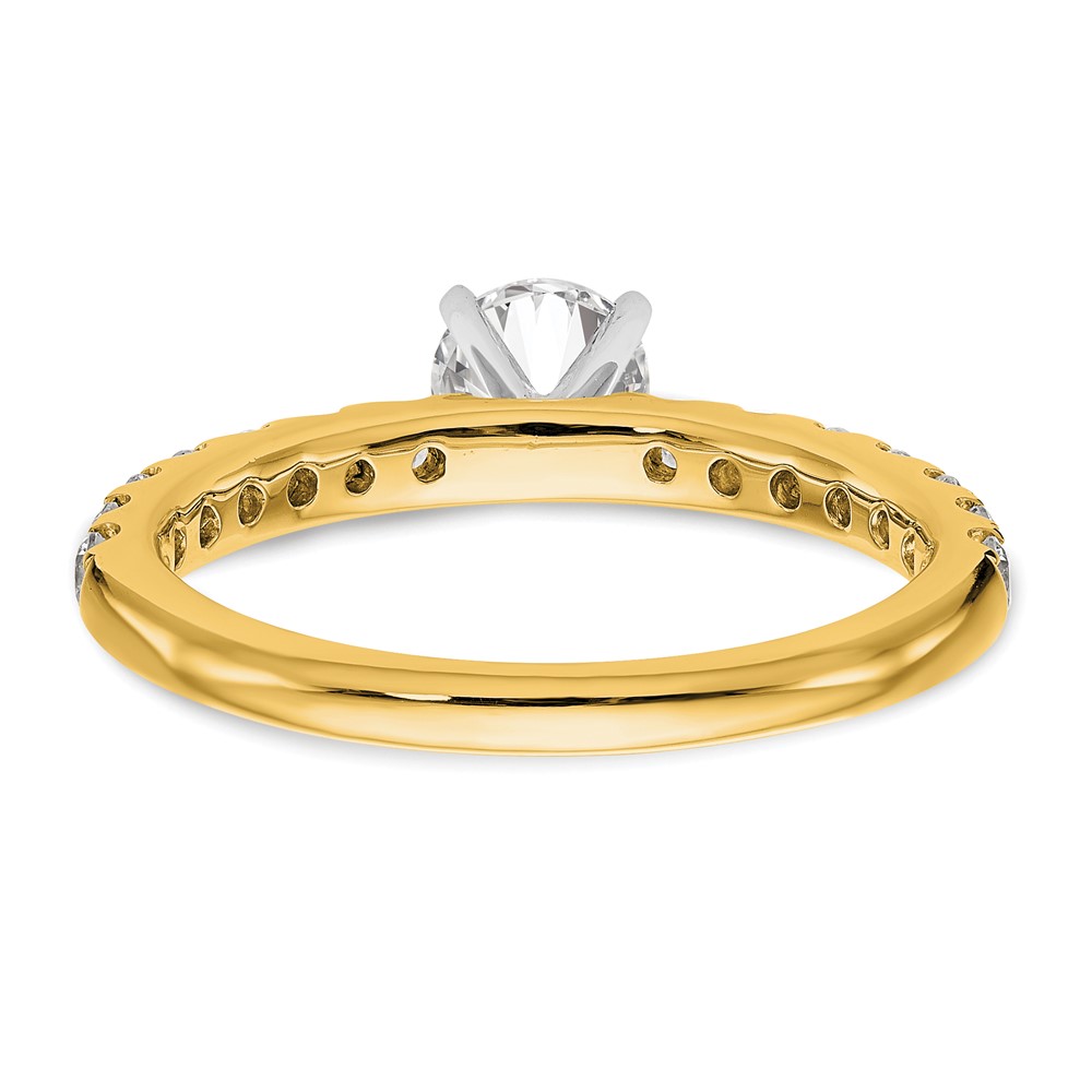 True Origin 14K 1/2 carat Lab Grown Diamond VS  D E F  Semi Mount Peg Set Ring (RM2927E-049-YLD)