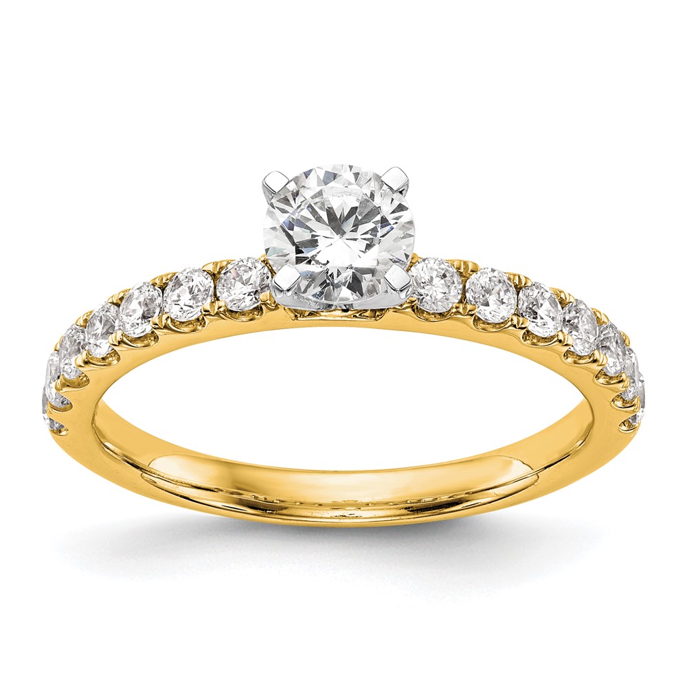 True Origin 14K 1/2 carat Lab Grown Diamond VS  D E F  Semi Mount Peg Set Ring (RM2927E-049-YLD)