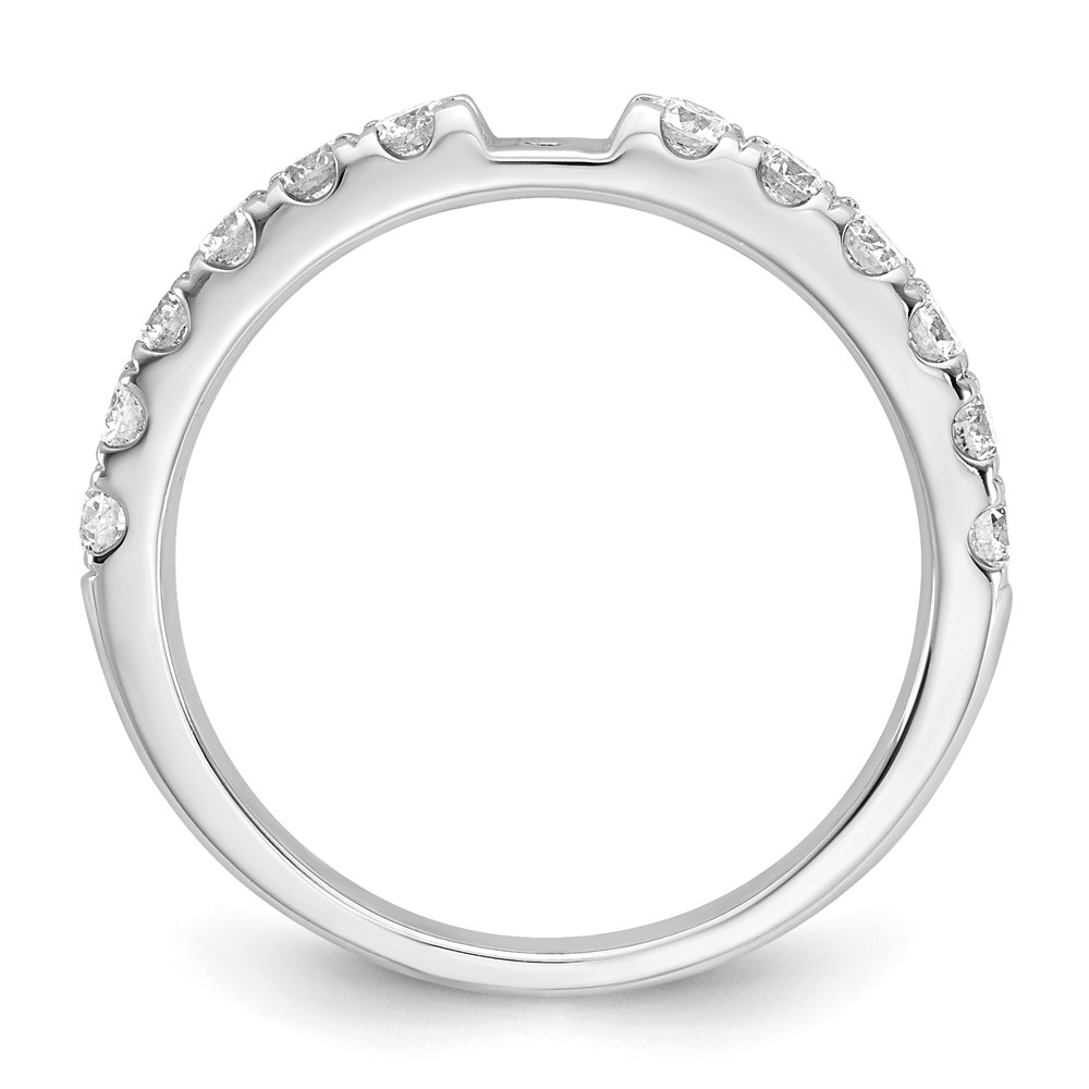 True Origin 14K White Gold 5/8 carat Lab Grown Diamond VS  D E F  Semi Mount Peg Set Ring (RM2927E-060-WLD)