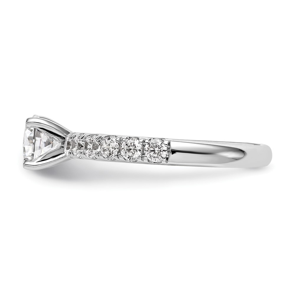 True Origin 14K White Gold 5/8 carat Lab Grown Diamond VS  D E F  Semi Mount Peg Set Ring (RM2927E-060-WLD)