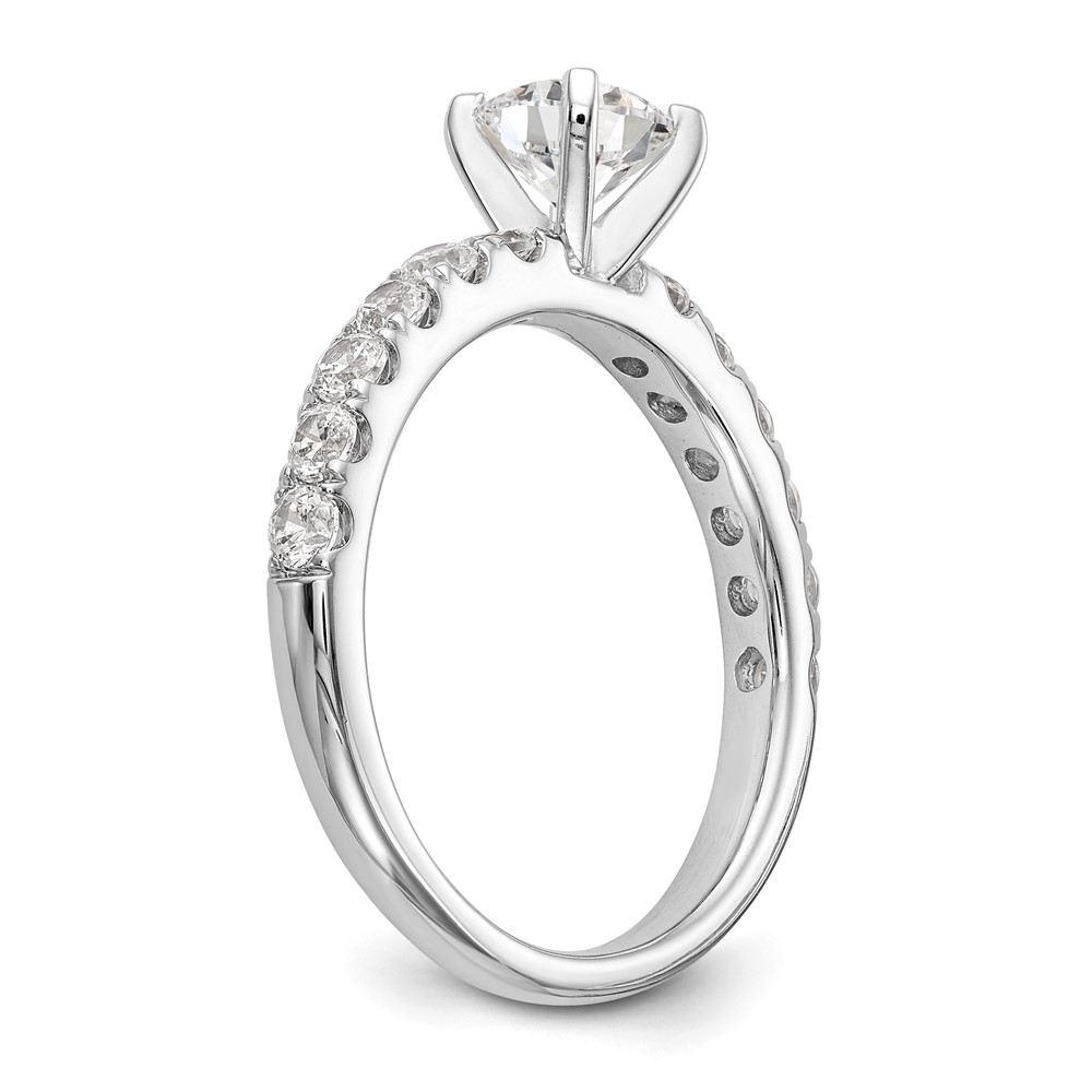 True Origin 14K White Gold 5/8 carat Lab Grown Diamond VS  D E F  Semi Mount Peg Set Ring (RM2927E-060-WLD)