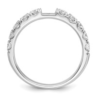14K White Gold 0.75 Carat Lab Grown Diamond VS SI+ G+ Semi Mount Peg Set Engagement Ring view 2