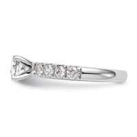 14K White Gold 0.75 Carat Lab Grown Diamond VS SI+ G+ Semi Mount Peg Set Engagement Ring view 4