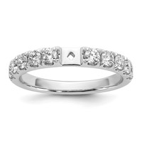 14K White Gold 0.75 Carat Lab Grown Diamond VS SI+ G+ Semi Mount Peg Set Engagement Ring view 1