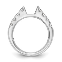 14K White Gold 1.38 Carat Lab Grown Diamond VS SI+ G+ Semi-Mount Peg Set Engagement Ring view 2