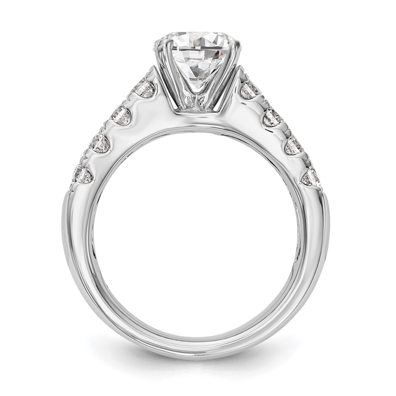 14k White Gold 1 3/8 carat Lab Grown Diamond VS/SI+ G+ Semi-Mount Peg Set Engagement Ring