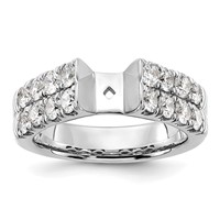 14K White Gold 1.38 Carat Lab Grown Diamond VS SI+ G+ Semi-Mount Peg Set Engagement Ring view 1