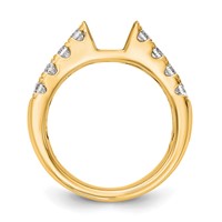 14K Yellow Gold 1.38 Carat Lab Grown Diamond VS SI+ G+ Semi-Mount Peg Set Engagement Ring view 2