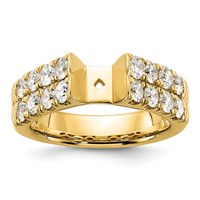 14K Yellow Gold 1.38 Carat Lab Grown Diamond VS SI+ G+ Semi-Mount Peg Set Engagement Ring view 1