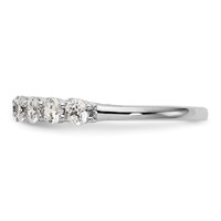 14K White Gold 0.75 Carat Lab Grown Diamond VS SI+ G+ Complete Wedding Band view 4