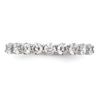 14K White Gold 0.75 Carat Lab Grown Diamond VS SI+ G+ Complete Wedding Band view 5