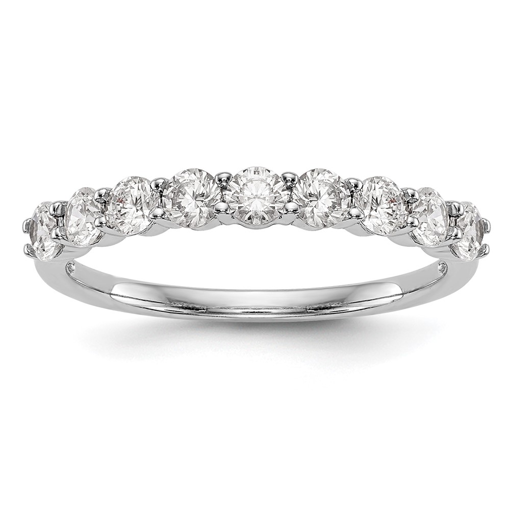 14K White Gold 0.75 Carat Lab Grown Diamond VS SI+ G+ Complete Wedding Band