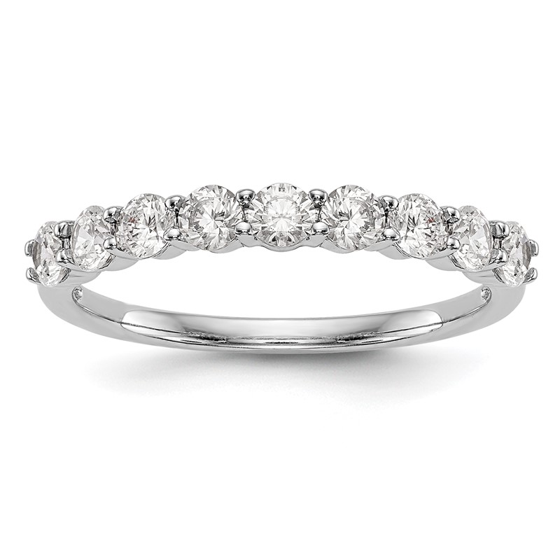 14k White Gold 3/4 carat Lab Grown Diamond VS/SI+ G+ Complete Wedding Band