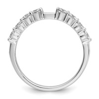 14K White Gold 0.75 Carat Lab Grown Diamond VS SI+ G+ Semi Mount Peg Set Engagement Ring view 3