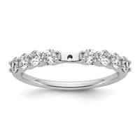 14K White Gold 0.75 Carat Lab Grown Diamond VS SI+ G+ Semi Mount Peg Set Engagement Ring view 1
