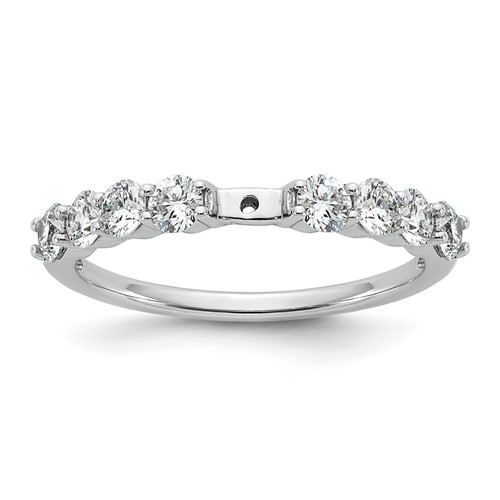 14K White Gold 0.75 Carat Lab Grown Diamond VS SI+ G+ Semi Mount Peg Set Engagement Ring