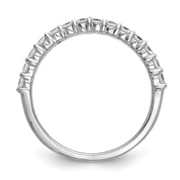14K White Gold 0.38 Carat Lab Grown Diamond VS SI+ G+ Complete Wedding Band view 3