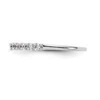14K White Gold 0.38 Carat Lab Grown Diamond VS SI+ G+ Complete Wedding Band view 4