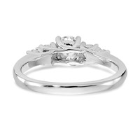 14K White Gold 0.38 Carat Lab Grown Diamond VS SI+ G+ Complete Wedding Band view 5