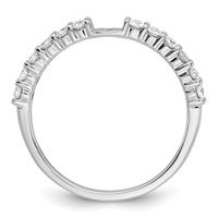 14K White Gold 0.38 Carat Lab Grown Diamond VS SI+ G+ Semi Mount Peg Set Engagement Ring view 3