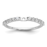 14K White Gold 0.38 Carat Lab Grown Diamond VS SI+ G+ Semi Mount Peg Set Engagement Ring view 1
