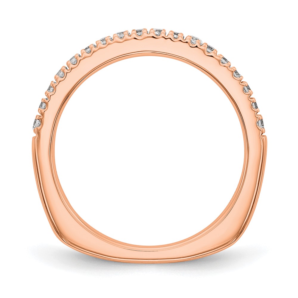 True Origin 14K Rose Gold 3/8 carat Lab Grown Diamond VS  D E F  Wedding Band (RM2939B-040-RLD)