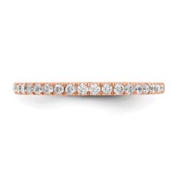 True Origin 14K Rose Gold 0.38 Carat Lab Grown Diamond VS+ F+ Complete Wedding Band view 4