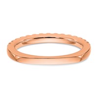 True Origin 14K Rose Gold 0.38 Carat Lab Grown Diamond VS+ F+ Complete Wedding Band view 5
