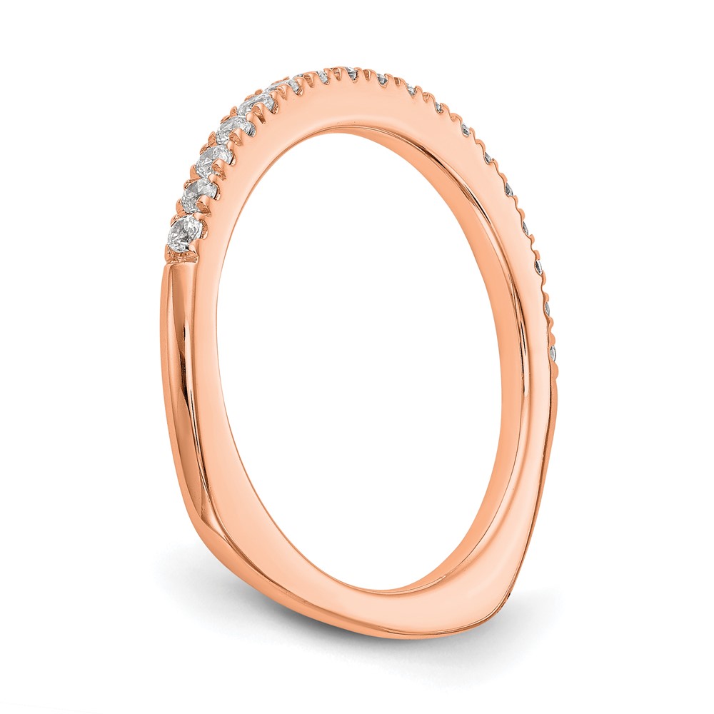 True Origin 14K Rose Gold 3/8 carat Lab Grown Diamond VS  D E F  Wedding Band (RM2939B-040-RLD)