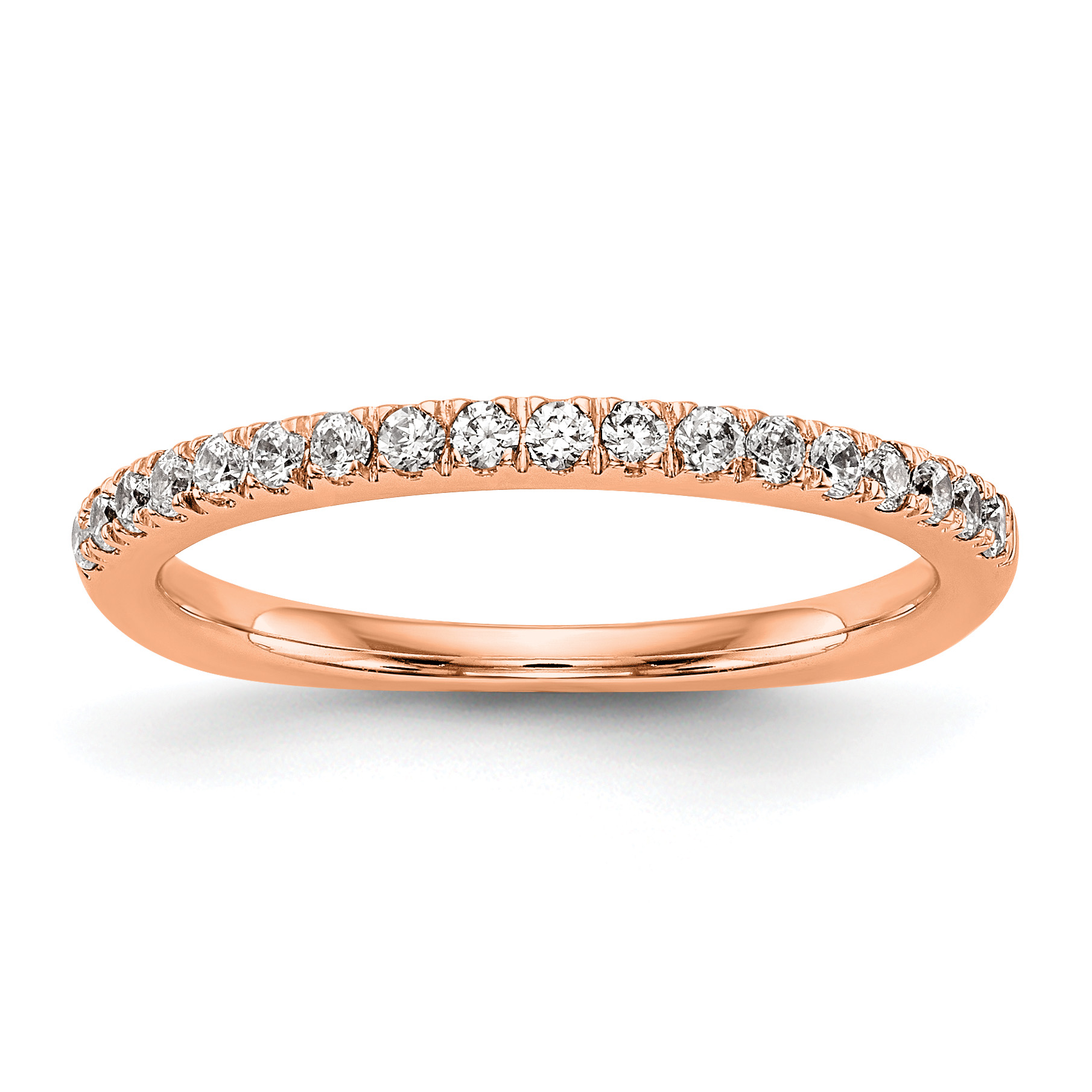 True Origin 14K Rose Gold 3/8 carat Lab Grown Diamond VS  D E F  Wedding Band (RM2939B-040-RLD)
