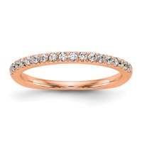 True Origin 14K Rose Gold 0.38 Carat Lab Grown Diamond VS+ F+ Complete Wedding Band view 1
