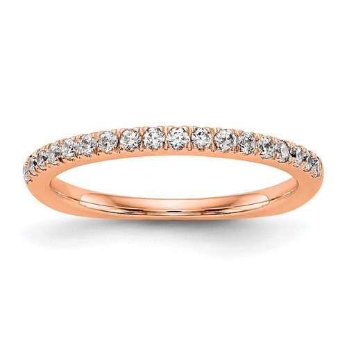 True Origin 14K Rose Gold 0.38 Carat Lab Grown Diamond VS+ F+ Complete Wedding Band