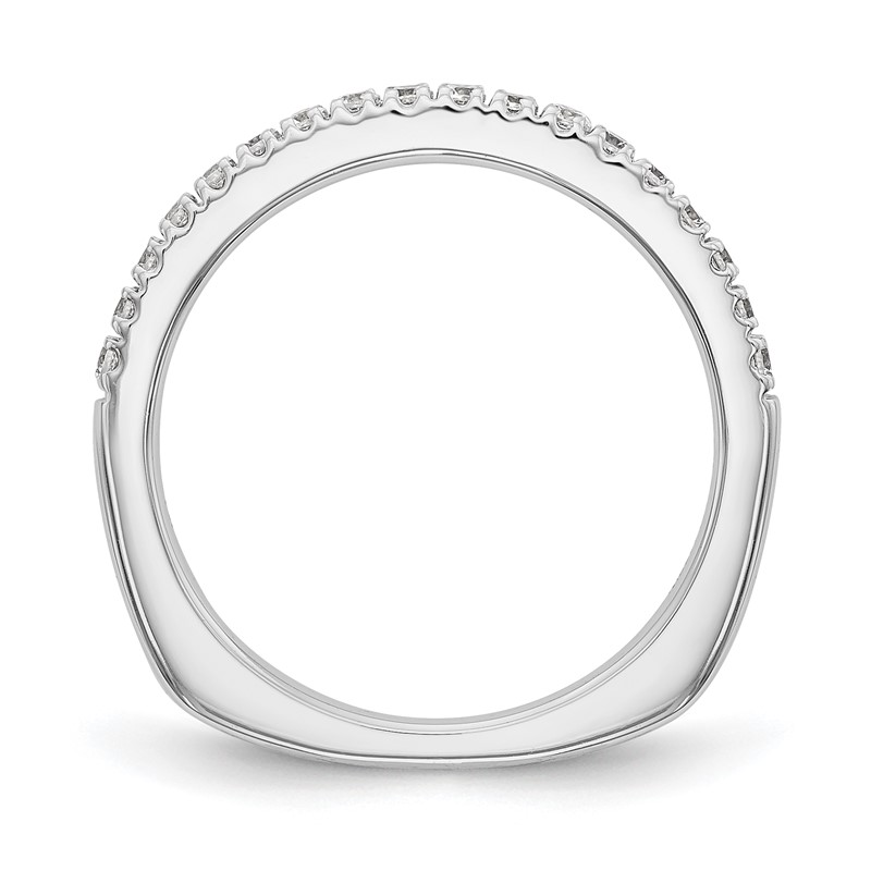 True Origin 14K White Gold 3/8 carat Lab Grown Diamond VS  D E F  Wedding Band