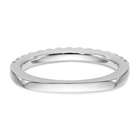 True Origin 14K White Gold 0.38 Carat Lab Grown Diamond VS+ F+ Complete Wedding Band view 5
