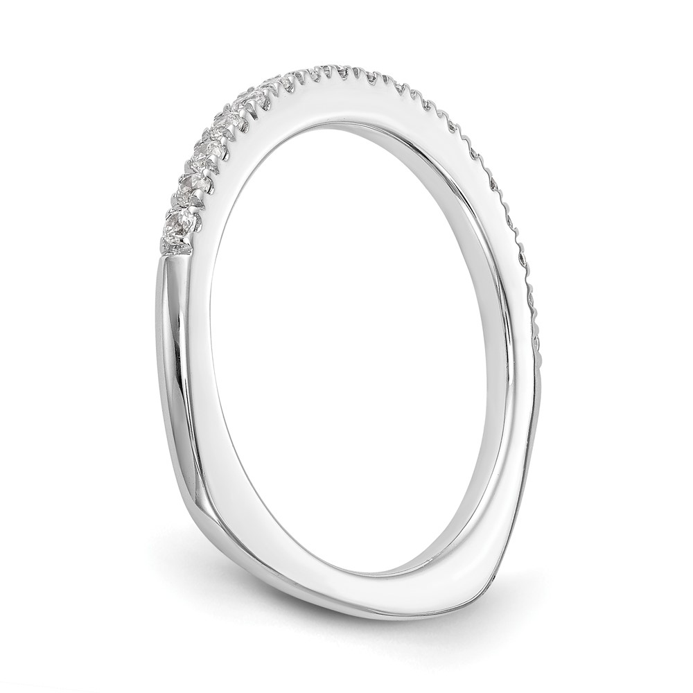 True Origin 14K White Gold 3/8 carat Lab Grown Diamond VS  D E F  Wedding Band (RM2939B-040-WLD)