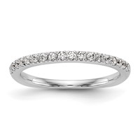 True Origin 14K White Gold 0.38 Carat Lab Grown Diamond VS+ F+ Complete Wedding Band view 1