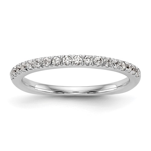 True Origin 14K White Gold 0.38 Carat Lab Grown Diamond VS+ F+ Complete Wedding Band
