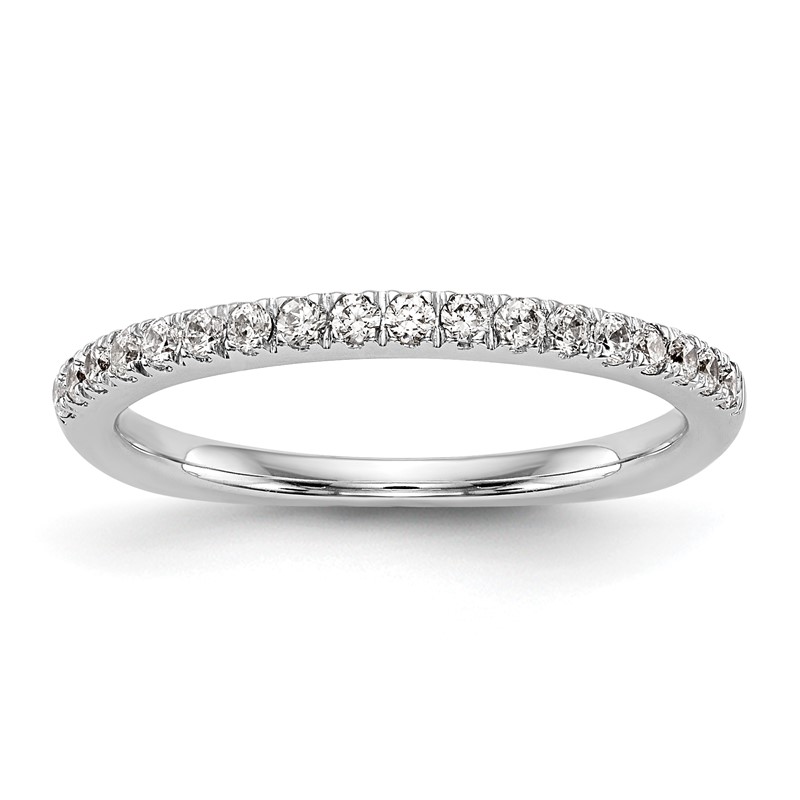 True Origin 14K White Gold 3/8 carat Lab Grown Diamond VS  D E F  Wedding Band