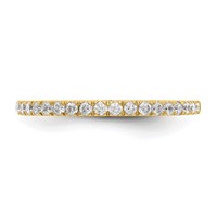 True Origin 14K Yellow Gold 0.38 Carat Lab Grown Diamond VS+ F+ Complete Wedding Band view 4