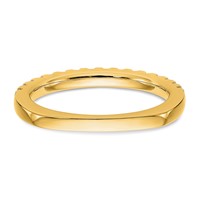 True Origin 14K Yellow Gold 0.38 Carat Lab Grown Diamond VS+ F+ Complete Wedding Band view 5