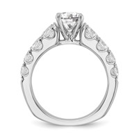 True Origin 14K White Gold 1.25ct Lab Grown Dia VS+ F+ Peg Set Comp Ring view 2
