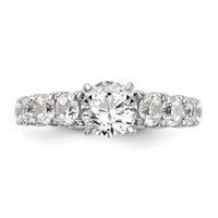 True Origin 14K White Gold 1.25ct Lab Grown Dia VS+ F+ Peg Set Comp Ring view 4